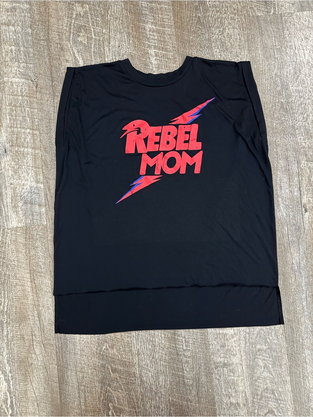 Rebel Mom Bowie Inspired Glam 80s Muscle Tee Sz Medium